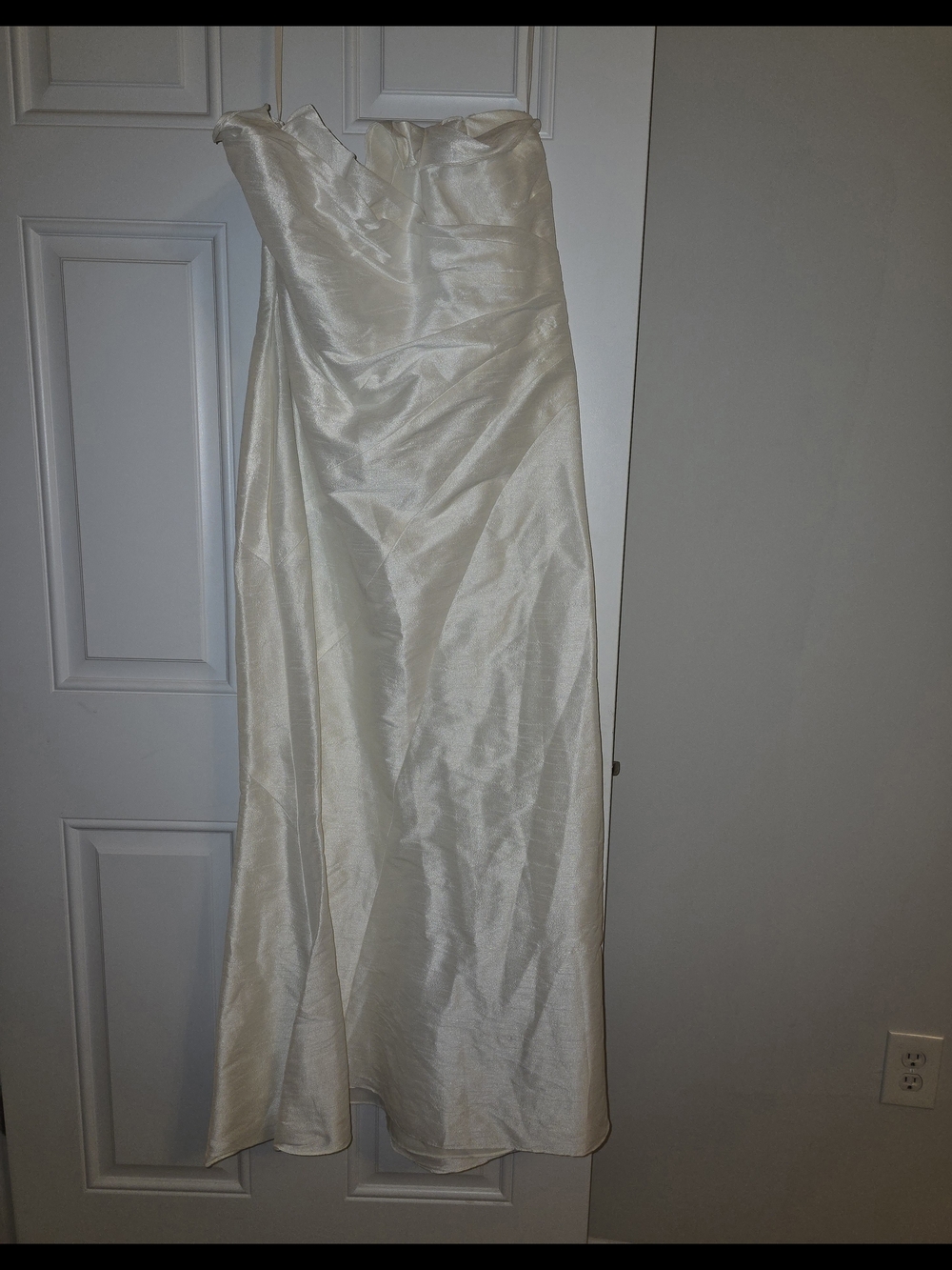 Alvina Valenta Strapless Ivory Satin Gown